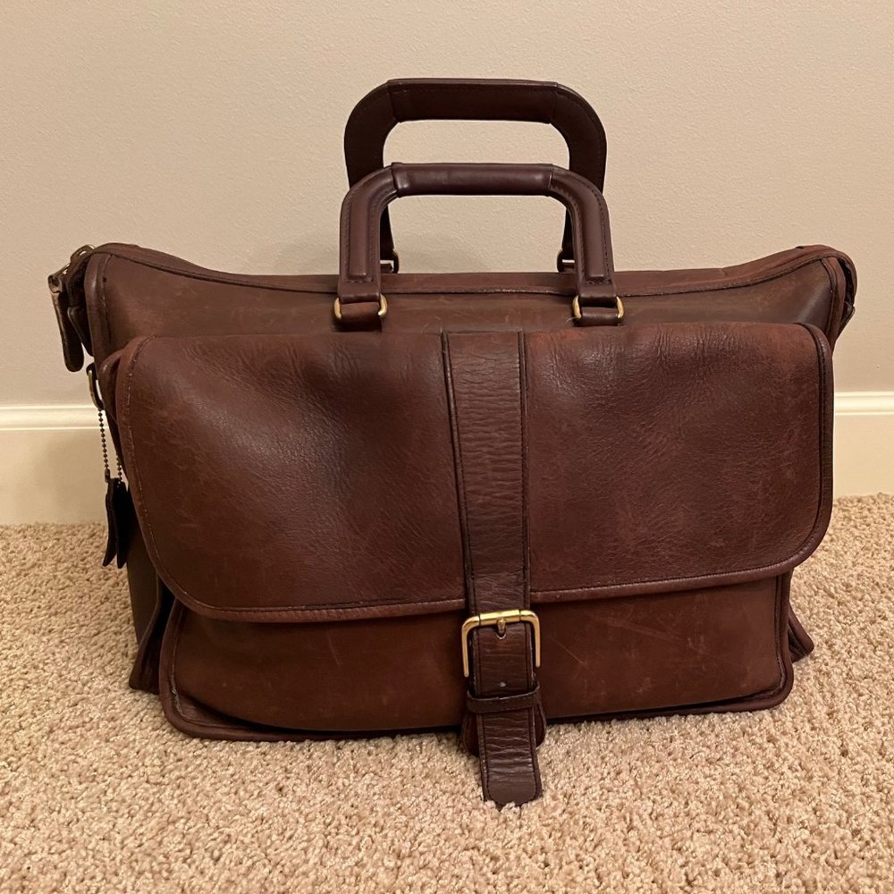 Men's vintage leather briefcase